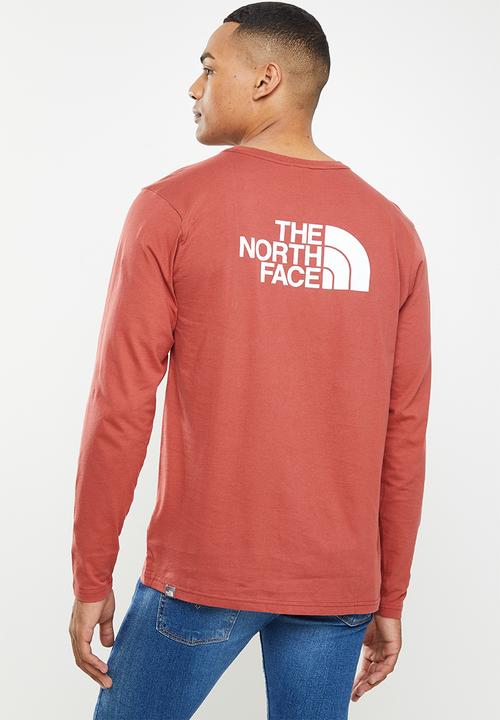 The North Face - M long sleeve easy tee - tandori spice red
