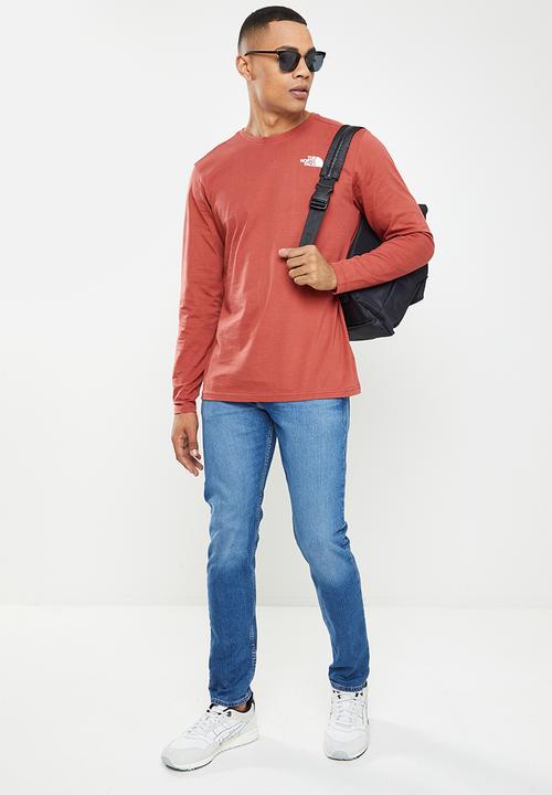 The North Face - M long sleeve easy tee - tandori spice red