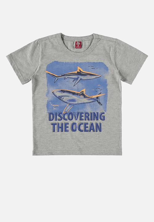 Bee Loop - Tee and microfiber bermuda - grey & blue
