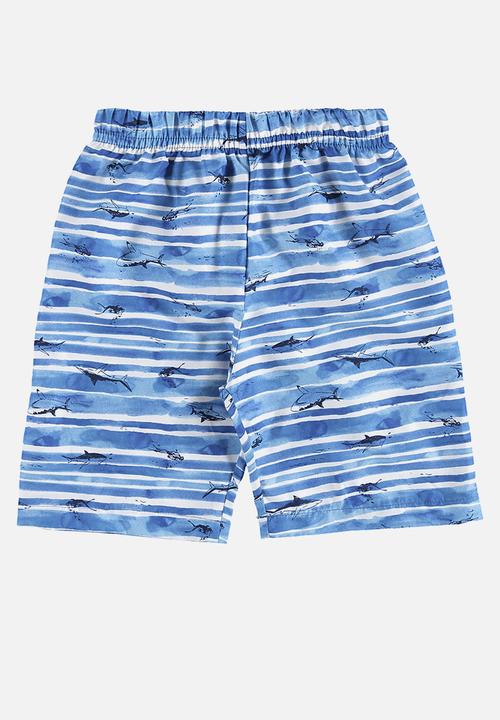 Bee Loop - Tee and microfiber bermuda - grey & blue