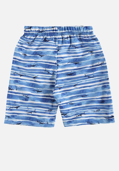 Bee Loop - Tee and microfiber bermuda - grey & blue