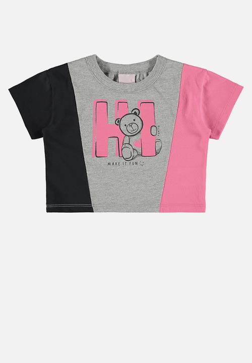 Quimby - Single jersey crop top - grey