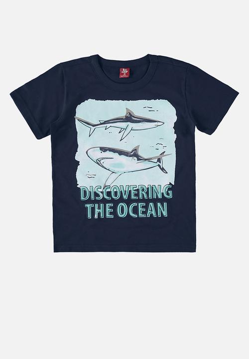 Bee Loop - Tee and microfiber bermuda - navy & light blue 
