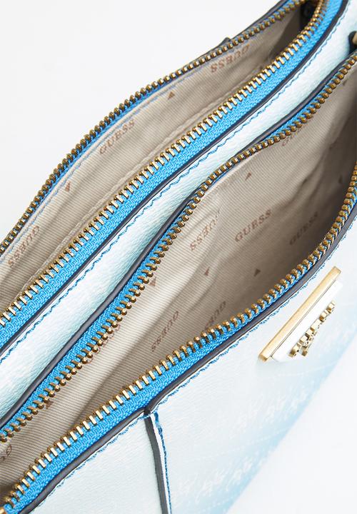 GUESS - Noelle double zip crossbody - indigo ombre