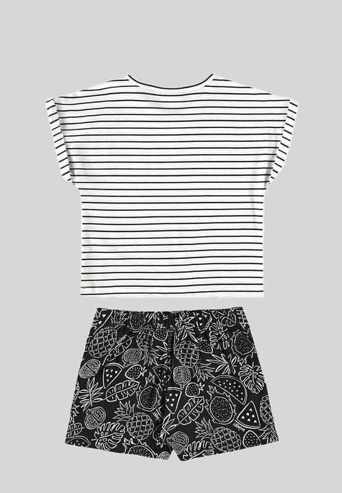 Quimby - Jersey blouse and shorts - black