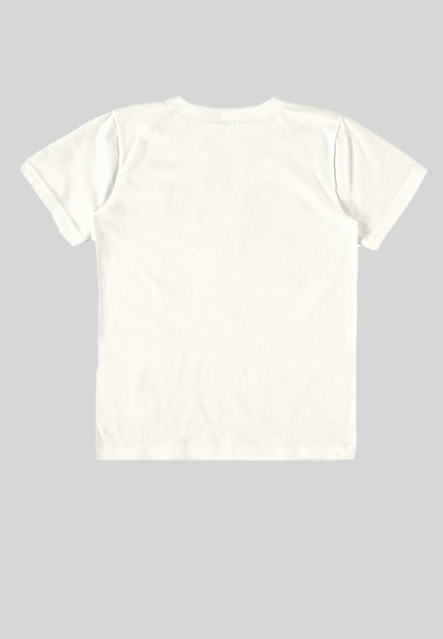 Bee Loop - Tee and sweat bermuda - off white & dark grey