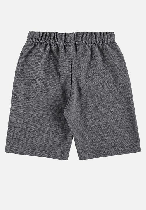 Bee Loop - Tee and sweat bermuda - off white & dark grey