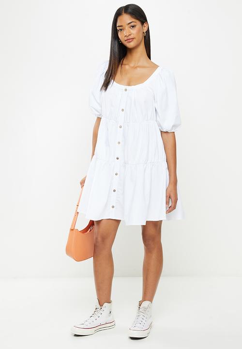 Koton - Button detailed dress - white