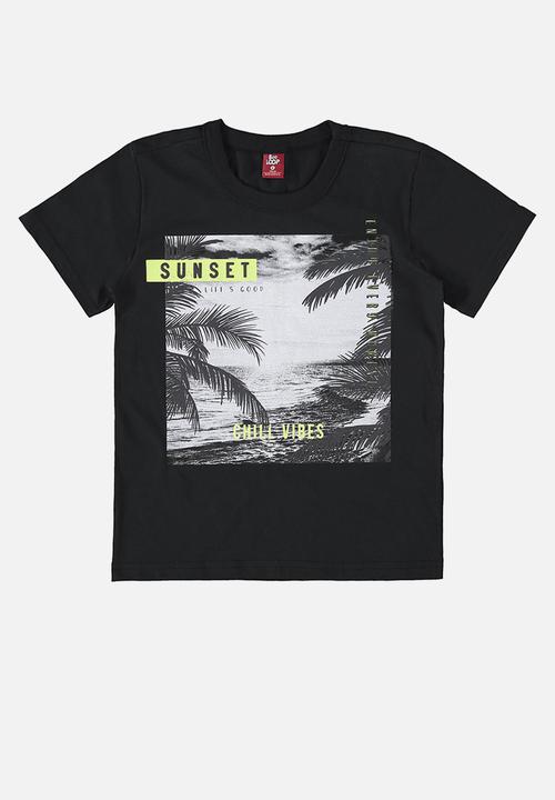 Bee Loop - Tee and sweat bermuda - black & grey