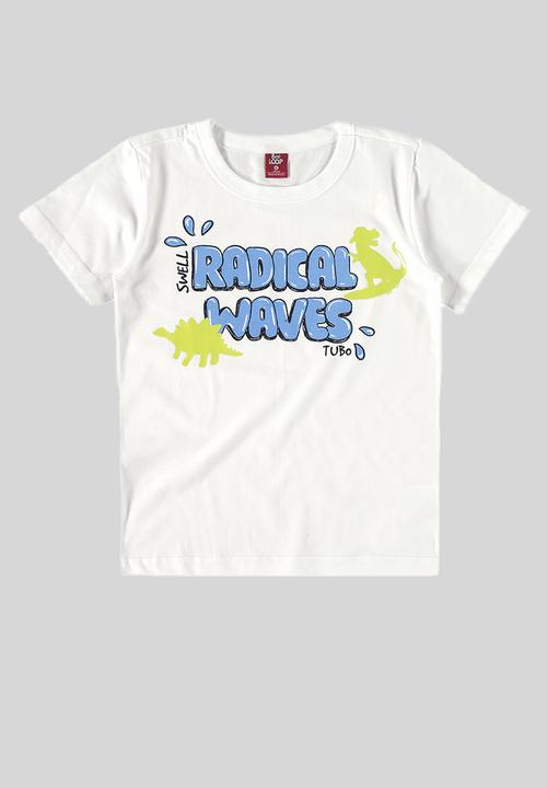 Bee Loop - Tee and sweat bermuda - white & blue