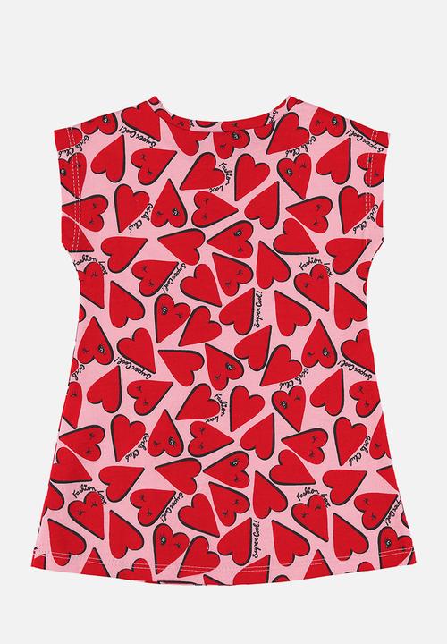 Bee Loop - Jersey dress - light red