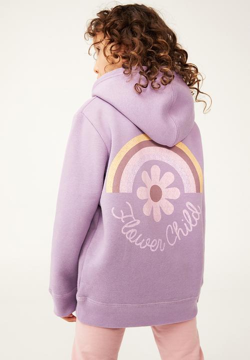 Cotton On - Milo hoodie - grape soda/flower child