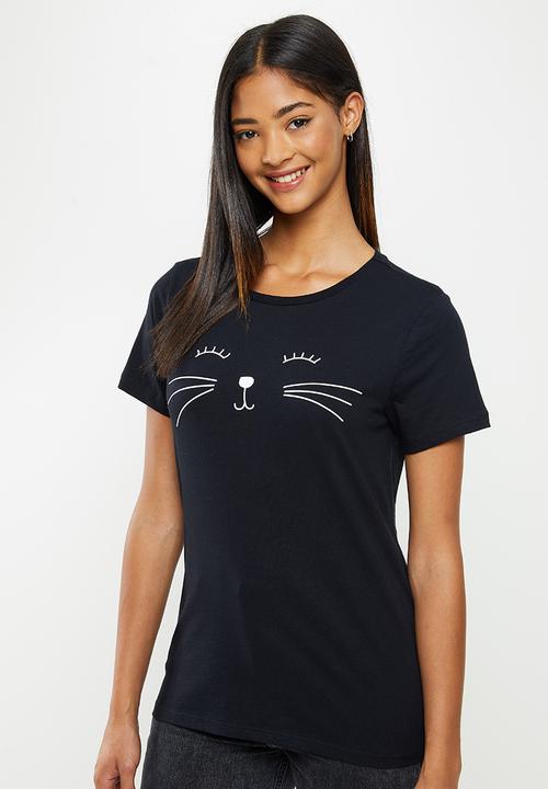 Koton - Printed T-shirt - black