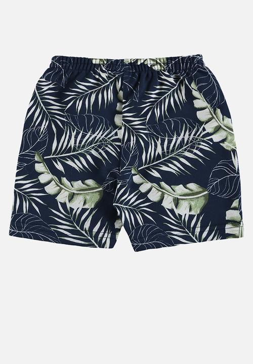 Bee Loop - Tee and sweat bermuda - green & black