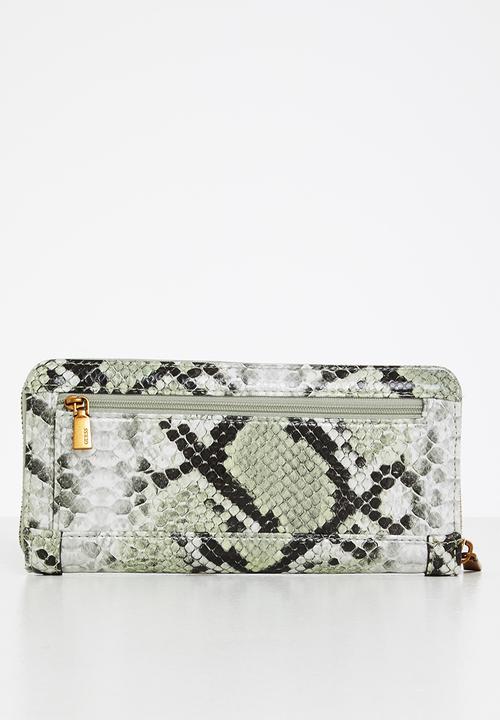 GUESS - Abey slg large zip around - sage python