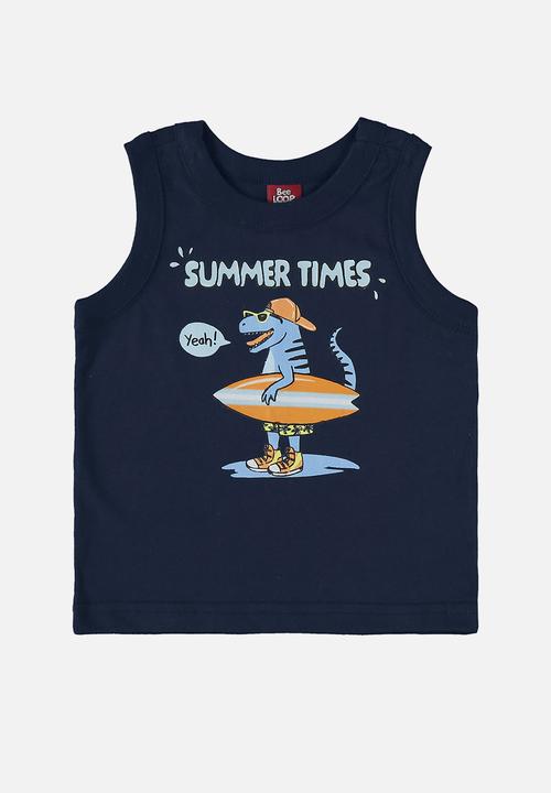 Bee Loop - Tank top and sweat bermuda - dark blue & grey