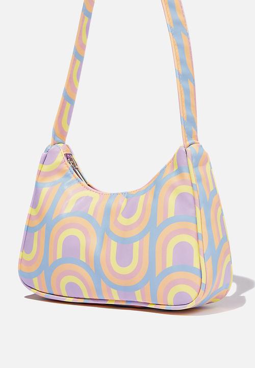 Cotton On - Britney bag - rainbow wave & citrus sorbet