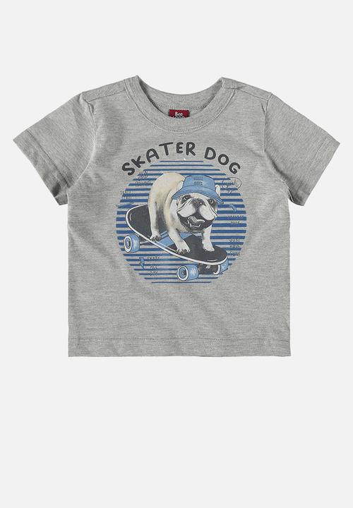 Bee Loop - Tee and sweat bermuda - grey & blue