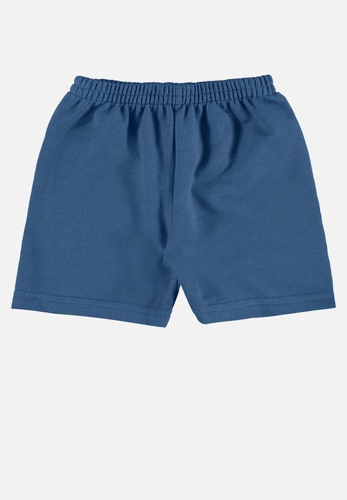 Bee Loop - Tee and sweat bermuda - grey & blue