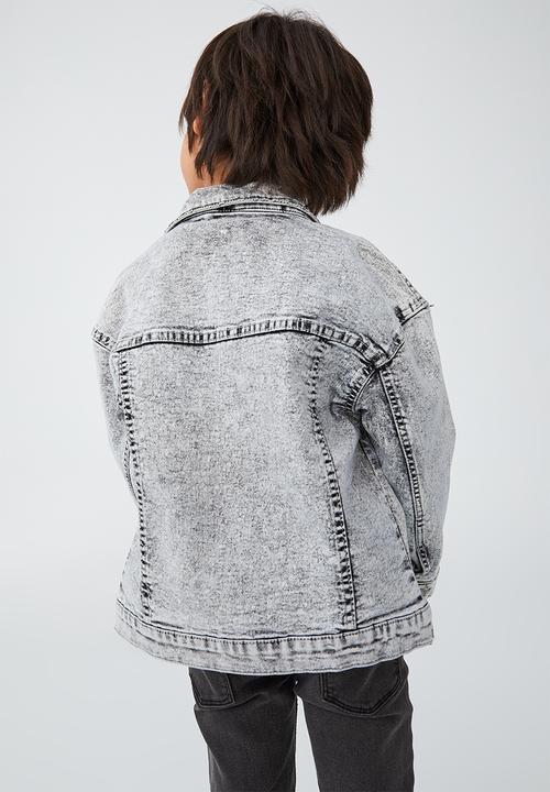 Cotton On - Oversized denim jacket - whitehaven light grey