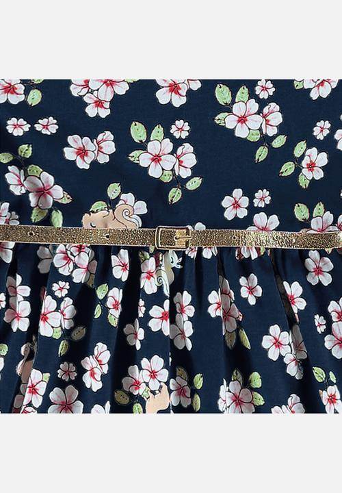 Bee Loop - Single jersey dress - dark blue & pink