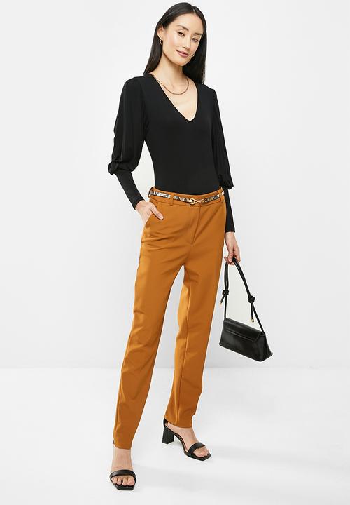 Koton - Medium rise trousers - brown