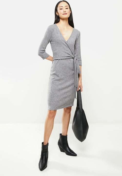 Koton - Long sleeve mini dress - grey