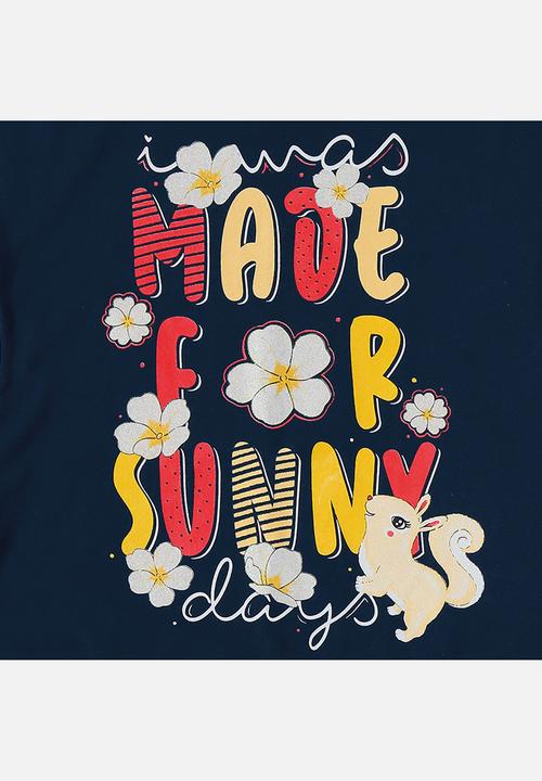 Bee Loop - Blouse and bermuda set - dark blue & red