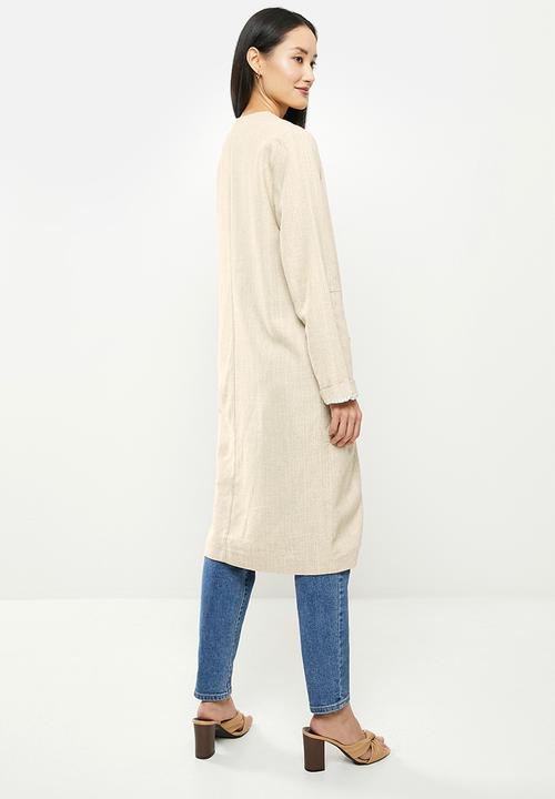 Koton - Long sleeve button detailed trench coat - beige