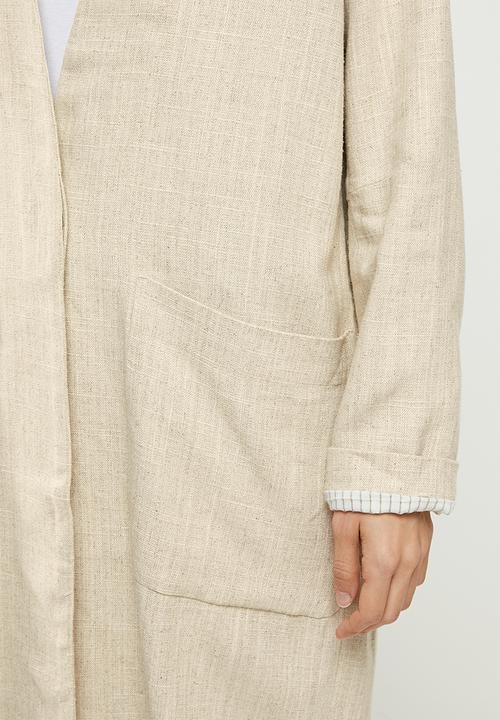 Koton - Long sleeve button detailed trench coat - beige
