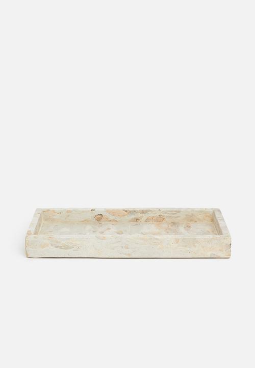 Sixth Floor - Marble drinks tray - chocolate