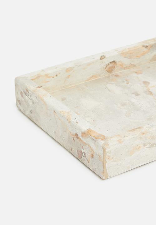 Sixth Floor - Marble drinks tray - chocolate