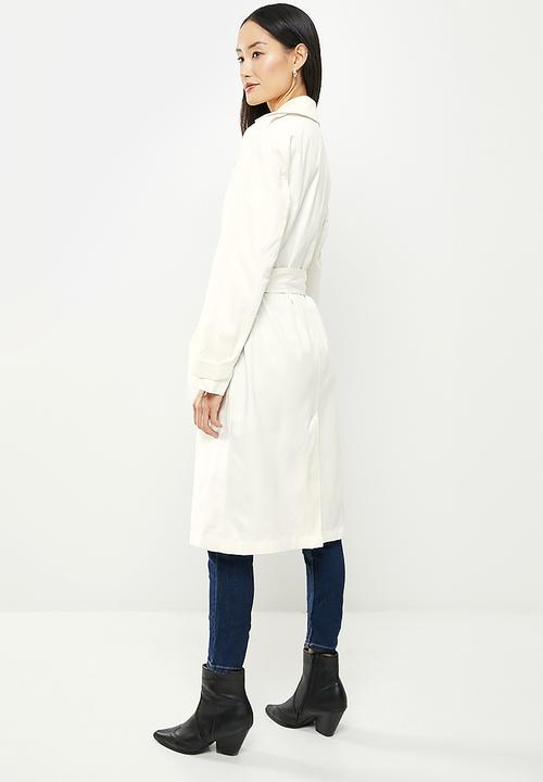 Koton - Button detailed trench coat - ecru