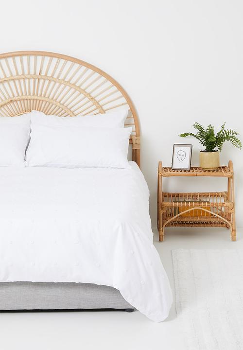 Sixth Floor - Shilou tufted cotton duvet cover set - white