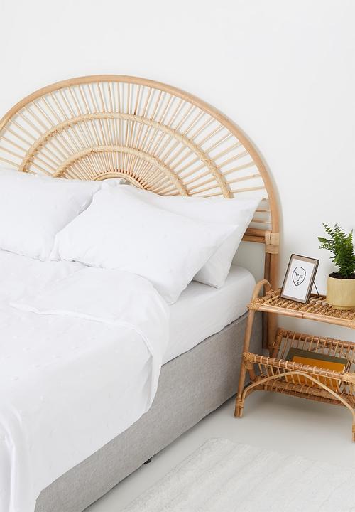 Sixth Floor - Shilou tufted cotton duvet cover set - white