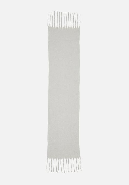 edit - Tassel blanket  scarf- light grey