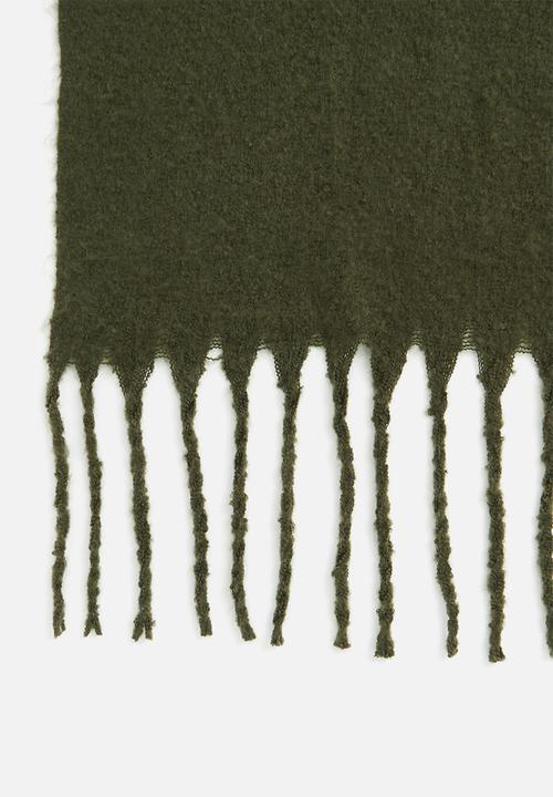 edit - Tassel blanket  scarf - olive
