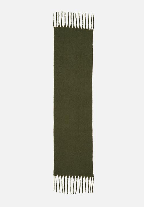 edit - Tassel blanket  scarf - olive