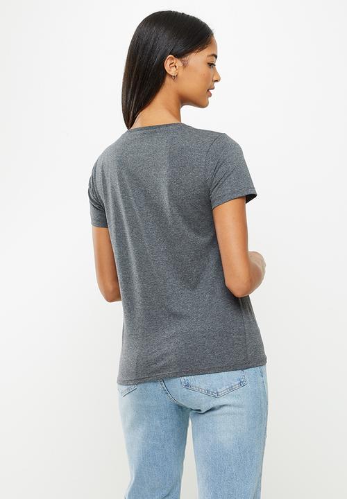 Koton - Crew neck printed T-shirt - anthracite