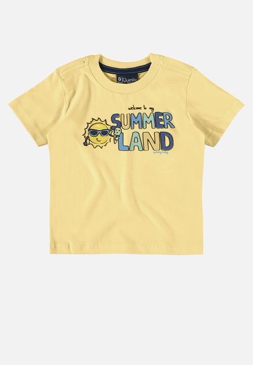 Quimby - T-shirt and microfiber bermuda - yellow