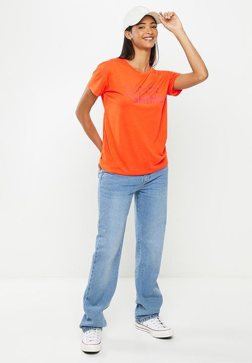 Koton - Printed T-shirt - coral