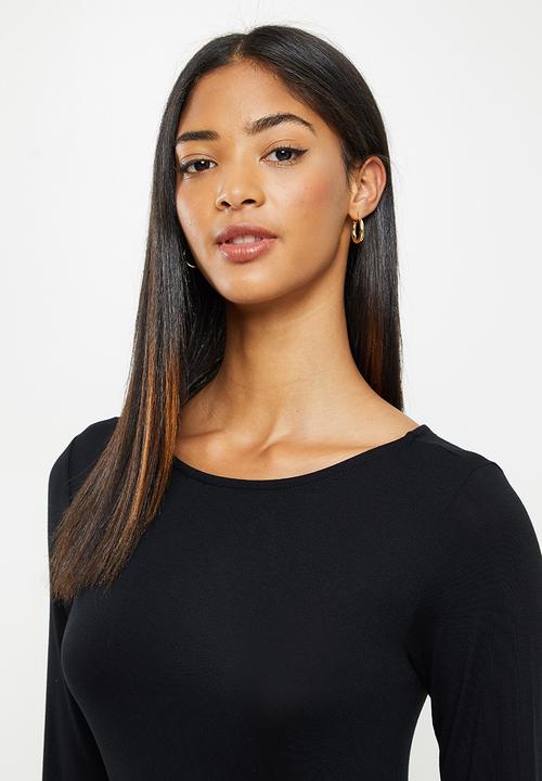 Koton - Long sleeve midi dress - black