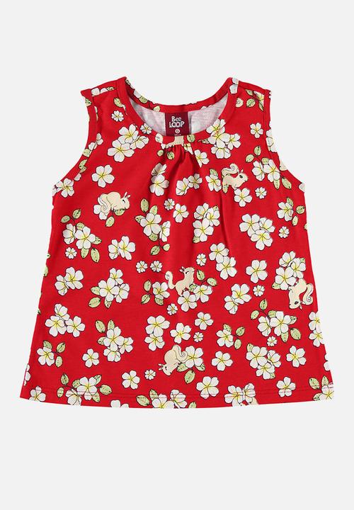 Bee Loop - Tank top and sweatshorts set - red
