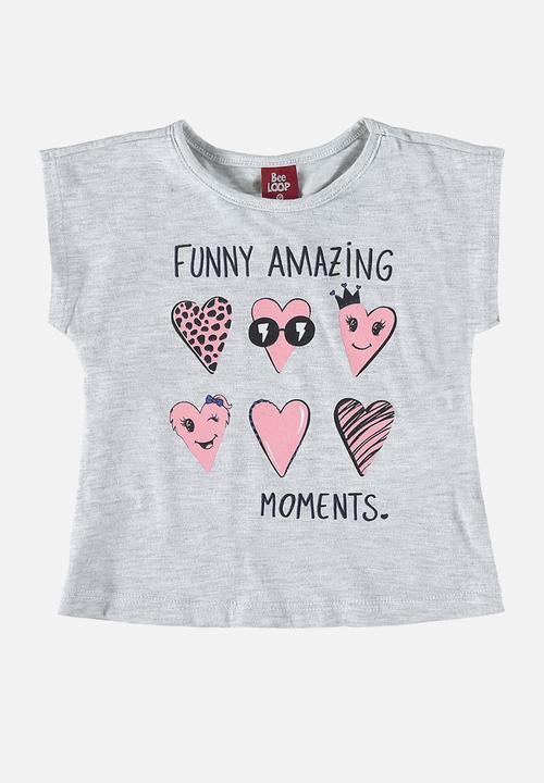 Bee Loop - Blouse and shorts set - grey & purple