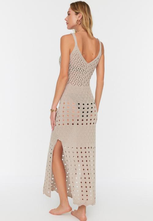 Trendyol - Knit beach dress - beige
