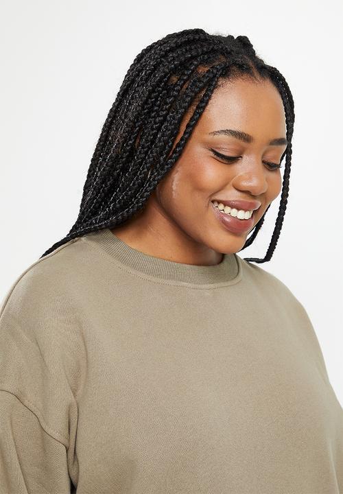 Cotton On - Curve classic crew sweatshirt- rich taupe