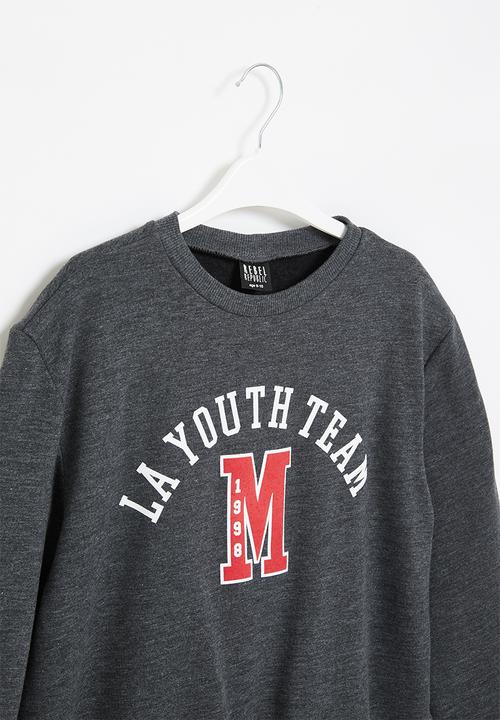 Rebel Republic - Graphic sweat top - grey