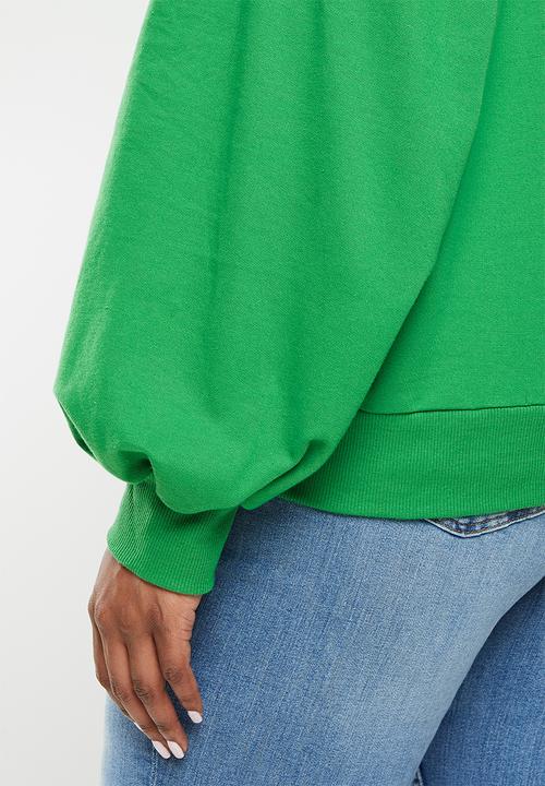 Me&B - Plus flower detail sweatshirt - green