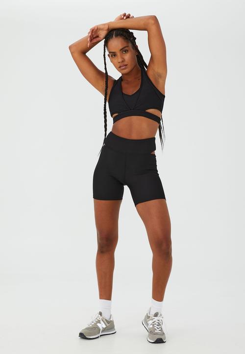 Cotton On - Rib cut out crop - black