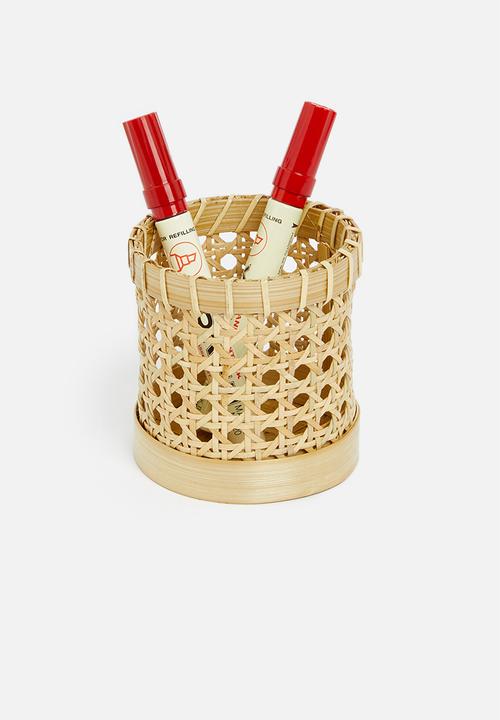 Sixth Floor - Rattan pen holder - natural
